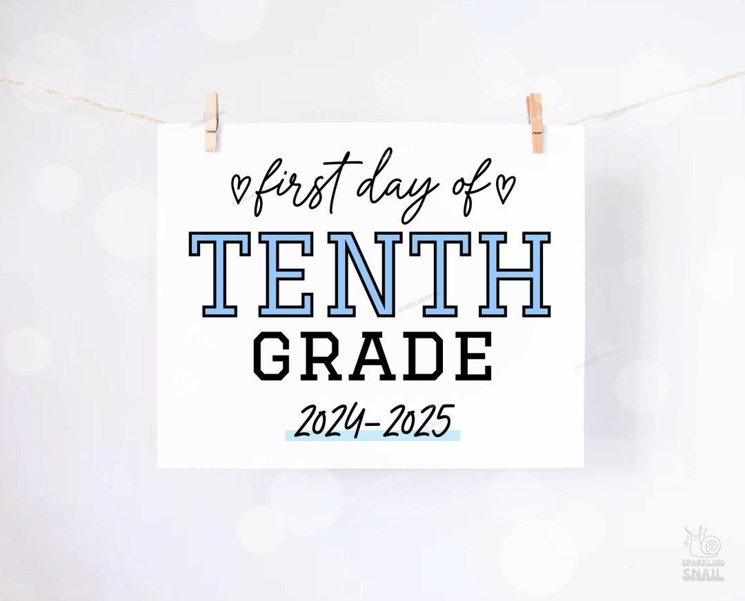 First Day of 10th Grade Sign Printable - Il 1080xN.6192534836 92ub