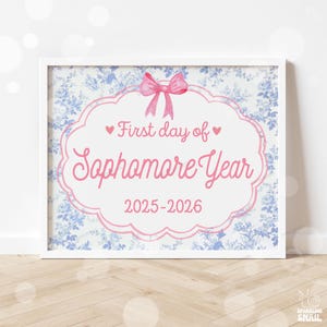 Cartello stampabile per il primo giorno del secondo anno, cartello per il ritorno a scuola, cartelli per il primo giorno di scuola, download digitale istantaneo, accessorio per foto per insegnanti e bambini