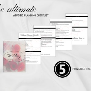 Wedding Checklist Wedding Planning Checklist Printable Wedding ...