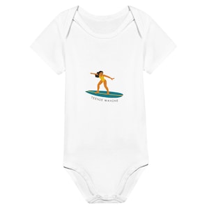 Teenie Wahine Surfer Girl Baby Kurzarm Strampelanzug - Perfektes Geschenk für die Insel liebende Familie, baldige Eltern