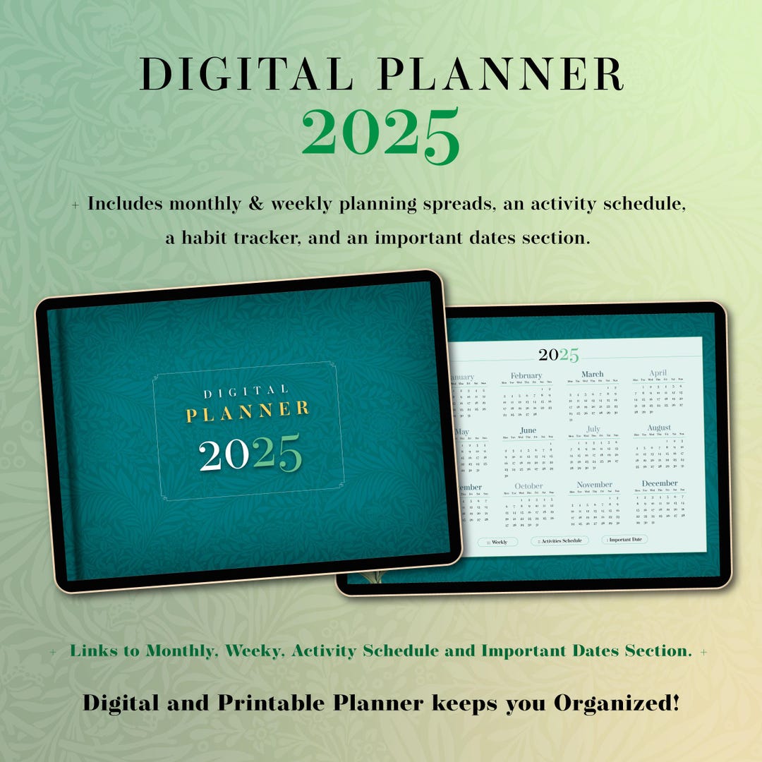 2025 Digital & Printable Planner for Work-life Balance - Weekly ...