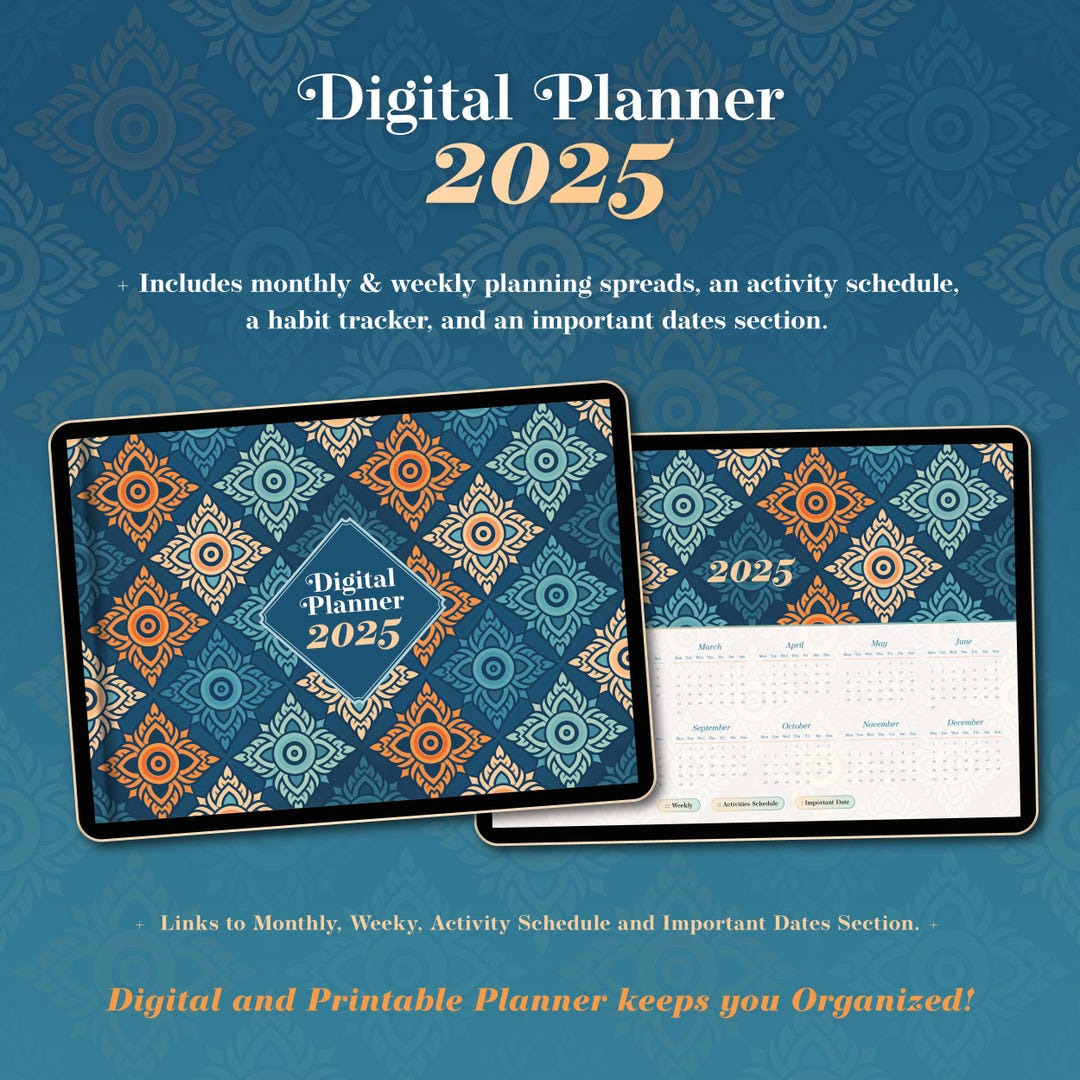 2025 Digital & Printable Planner for Work-life Balance - Weekly ...