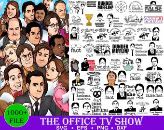 Plus de 1 000 SVG LE BUREAU, le lot de Svg de bureau, Michael Scott svg, svg Dunder Mifflin, le bureau des cliparts, le bureau, émission de télévision Svg