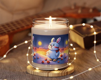 Free Shipping - Easter Bunny Bliss Scented Candle - Spring Aromas - Handcrafted Soy Wax - Perfect Easter Gift Scented Soy Candle, 9oz