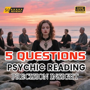 Psychic Reading 5 Questions Intuitive Reading Same Hour Precision Psychic Insight Precision Reading Psychic Prediction