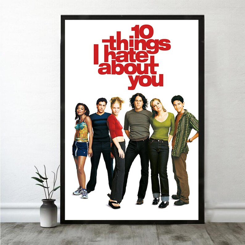 10 Things I Hate About You Movie Poster Vintage Poster Movie Art 10 Things I Hate About You Movie Poster Vintage Poster Movie Art