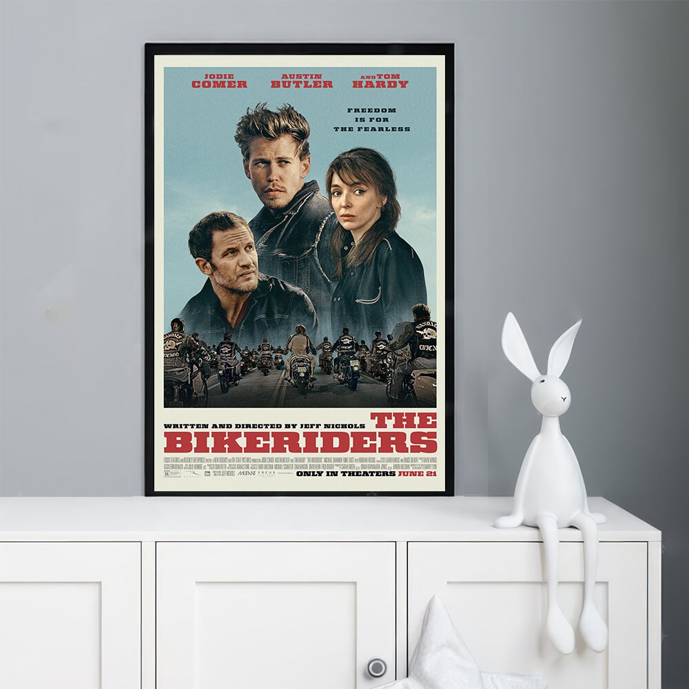The Bikeriders Movie Poster, Vintage Poster, Movie Art Printing, Wall Art Canvas, Poster for