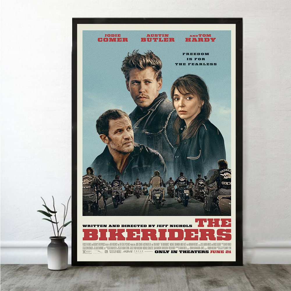 The Bikeriders Movie Poster, Vintage Poster, Movie Art Printing, Wall Art Canvas, Poster for