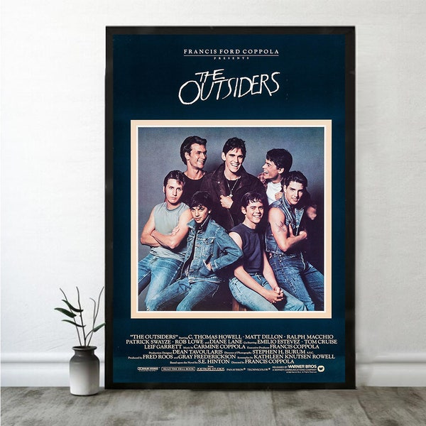 The Outsiders Movie Poster, Vintage Poster, Movie Art Printing, Wall Art Canvas, Poster for Gifts