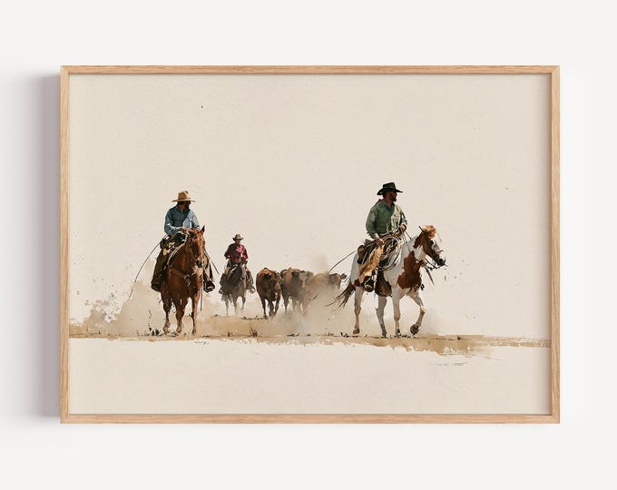 Fox Hunting Wall Art Print, English Hunt Horse Canvas, Equestrian Country Landscape, Vintage Sporting Artwork, Country Club Decor