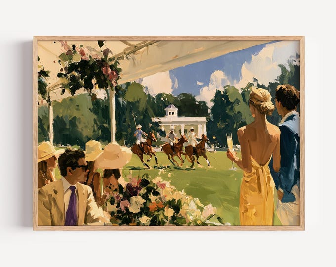 Horse Racing Wall Art Print, Equestrian Canvas Print, Jockey Race Track Artwork, Vintage Sporting Wall Decor, Kentucky Derby Poster
