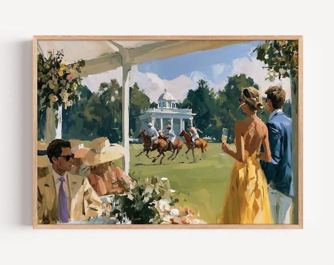 Horse Racing Wall Art Print, Equestrian Canvas Print, Jockey Race Track Artwork, Vintage Sporting Wall Decor, Kentucky Derby Poster