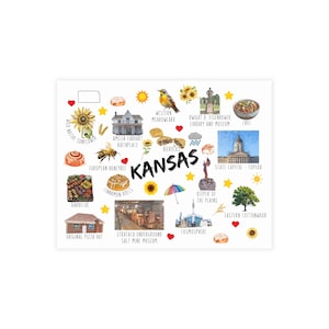 Kansas - Pacotes de cartões postais (envelopes não incluídos)