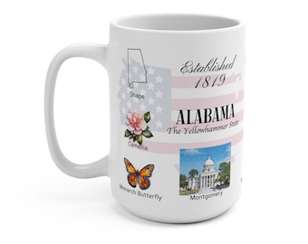 State of Alabama Mug 15oz