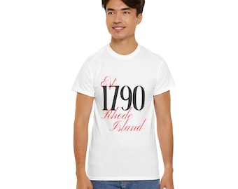 Rhode Island Unisex Schwere Baumwolle T-Shirt