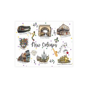 Nova Orleans - Pacotes de cartões postais (envelopes não incluídos)