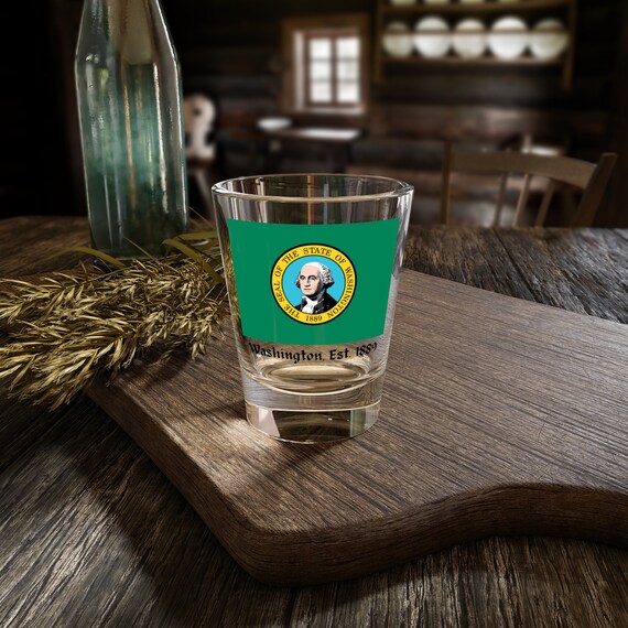 World By Shotglass Verre Collector Shot Glass Washington Evergreen State - Souvenir 5,7 Cm - Verre à Liqueur Décoratif - Cadeau Collector Verre à Shot Souvenir