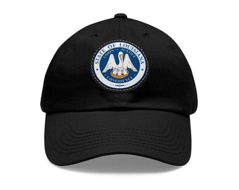 Cappello con sigillo dello stato della Louisiana con toppa in pelle