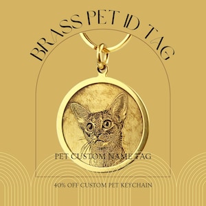 Médaille d'identification pour animal de compagnie|Plaque pour collier gravée au laser|Porte-clés pour animal de compagnie perdu.