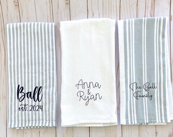 Personalized Kitchen Towel / Family Name Dish Towel / Kitchen Decor / Mother’s Day Gift / Wedding Gift / Anniversary Gift / House Warming