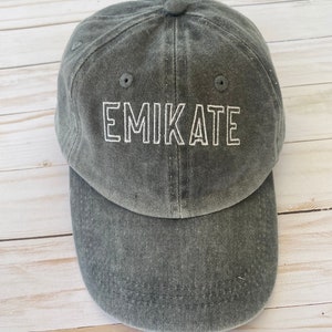 Casquette avec texte brodé personnalisé, casquette avec prénom personnalisé, casquette de baseball pour enfant, cadeau pour nouveau papa et maman, cadeau pour la mariée, EVJF, shower de mariage