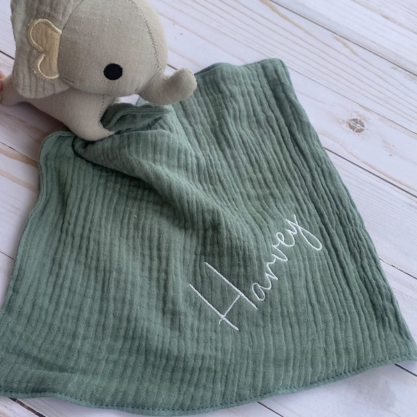 Personalized baby lovey / gift for baby / baby shower gift / baby toy / animal lovey / personalized blanket / security blanket / embroidered