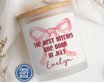 Funny Birthday Gifts For Best Friend Birthday Bestie Birthday Decor Pink Personalized Birthday Candle Gift Coquette Birthday July 4th J250
