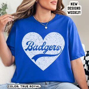 Vintage Badgers T-shirt Badgers Mascot Tshirt Retro Badgers Cheerleader Shirt High School Badgers Mama Shirt Badgers Game Day T Shirt G1168