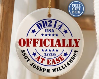 Custom Military Retirement Gift DD214 Personalized Military Retirement Gifts Military Christmas Ornament Military Send Off Gift DD 214 O215