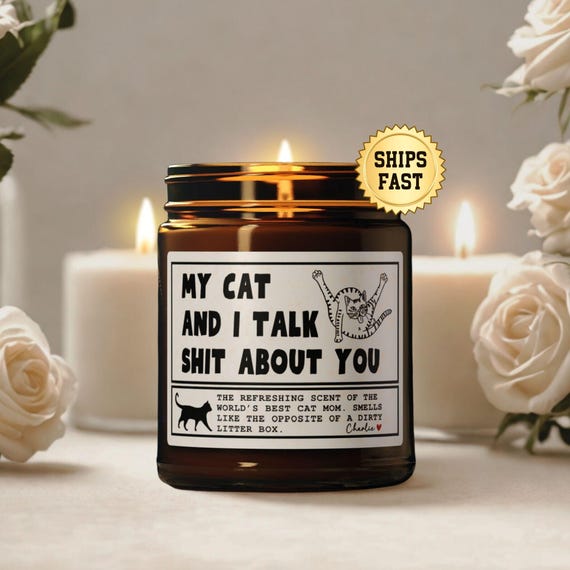 Funny Cat Mom Gift Mom Cat Gifts Cat Mother Day Gifts Mothers Day Cat Mom Candle Cat Mom Birthday Gifts Cat Owner Gifts Cat Lover Gift C197