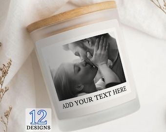 Custom Engagement Gifts Engagement Party Gifts For Couple Engagement Gift Personalized Engagement Candle Engagement Announcement Photo J239