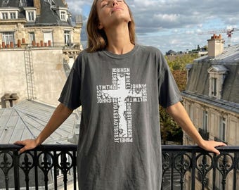 For God So Loved John 316 Gifts For Christian Women Religious Gift For Her Tshirt Bible Verse Tee Shirts Religious Dad Shirt Bible Gift B103