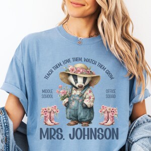 Custom Name Shirt Badger Country Shirt Lampasas Badgers Tshirt Teacher Game Day Shirt Mama Top Comfort Colors Custom Teacher Name Tee G1198