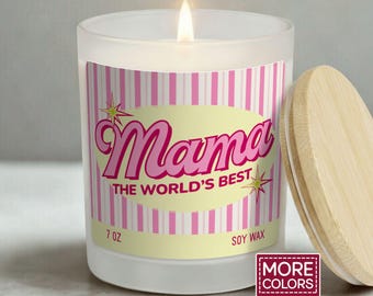 Regalo personalizado para mamá, regalo del Día de la Madre, regalo de cumpleaños para mamá, regalos de Navidad para mamá de parte de su hija, vela de cumpleaños para mamá, vela de parte de su hijo J204
