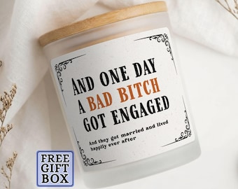 Custom Engagement Candle Funny Wedding Gifts Wedding Candle Personalized Candle Bachelorette Party Funny Candles Custom Engagement Gift J248