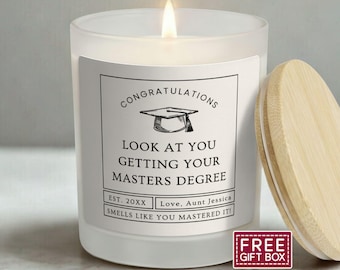 Masters Degree Gifts Graduation Candle Graduation Gift Box Funny Candle Graduation Gift Basket Masters Graduation Niece Graduation Gift J231