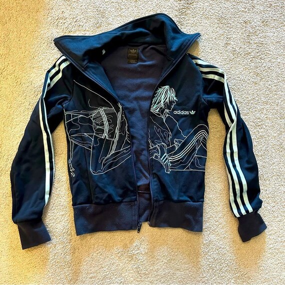 Y2K RARE Vintage Adidas Track Jacket with Turquois