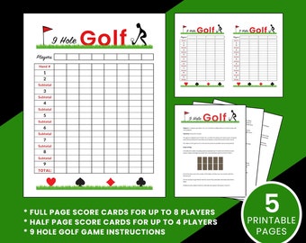 Printable Golf Card Game With Score - Il 340x270.5905831686 86tj