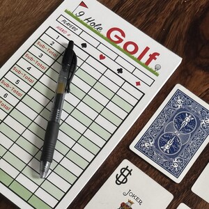 9 Hole Golf Card Game Score Pads great Stocking Stuffer - Etsy