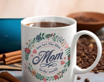 Flower Mama Mug, Personalized Mother's Day Gift, Mother's Day Mug, Mother, Grandmother Gift,  Best Mom in the World