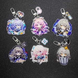 CLEARANCE l Honkai: Star Rail Acrylic Charms l Bailu,Fu Xuan,Stelle,Herta,March 7th