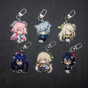 l Blue Archive Keychain Double-sided | Abydos High School | Acrylic Keychain Charm l Shiroko,Serika,Hoshino,Nonomi,Ayane,Hifumi