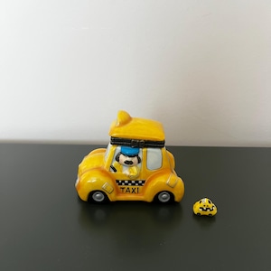 Yellow NYC Taxi Trinket Box with Mini Taxi
