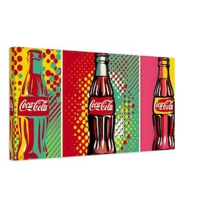 Coke 3 Ways - Classic Pop Art - Andy Warhol Style - Impressive Canvas Print