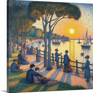 Ilustración de Sea Seurat, impresión de arte a orillas del mar, decoración náutica, cartel de biología marina, regalo inspirado en el océano, pared de la casa de playa