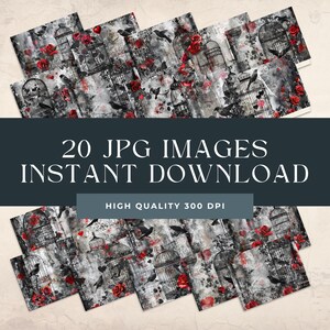 Papel digital vitoriano para scrapbook e diários de arte Download instantâneo