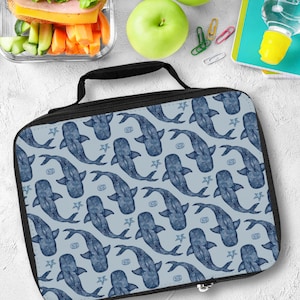 Requins-baleines Boîte à lunch esthétique Boîte à lunch pour école Joli sac à lunch Ocean Vibe Cadeau pour les amoureux de la mer Belle boîte pour étudiants Rentrée des classes