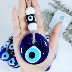 Evil Eye Wall Hanging 5cm Turkish Nazar Amulet in Gift Box for Protection and Bohemian Decor Evil Eye Wall Hanging, evil eye talisman, eye