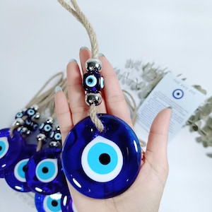 Evil Eye Wall Hanging 7cm Turkish Nazar Amulet in Gift Box for Protection and Bohemian Decor Evil Eye Wall Hanging, evil eye talisman, eye