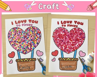 I Love You to Pieces Craft | Valentine’s Day Heart Mosaic Activity for Kids